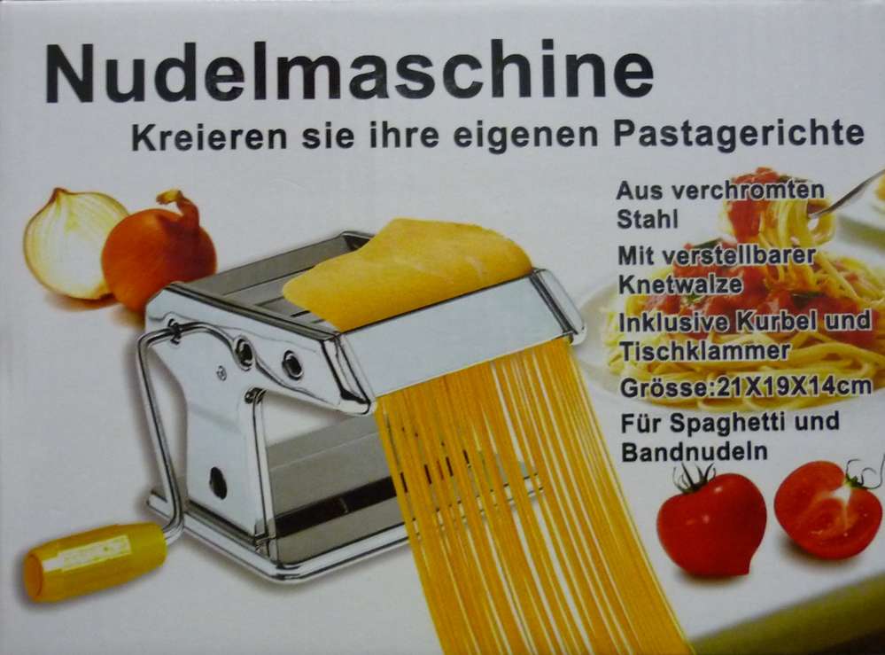 Nudelmaschine Edelstahl Pasta Teig Maschine Spaghetti Pastamaschine Pastamaker 