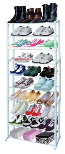 Schuhregal Schuhe Regal Garderobe 30 Paar Kunststoff Metall